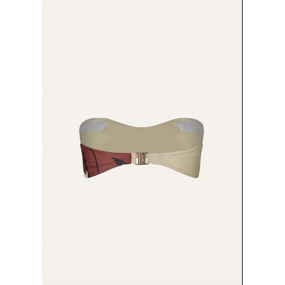 NEW JOHANNA ORTIZ palms sea sprite bikini top in ecru red black - Picture 7 of 7